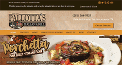 Desktop Screenshot of pallottasitaliangrill.com