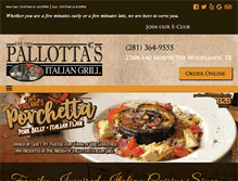 Tablet Screenshot of pallottasitaliangrill.com